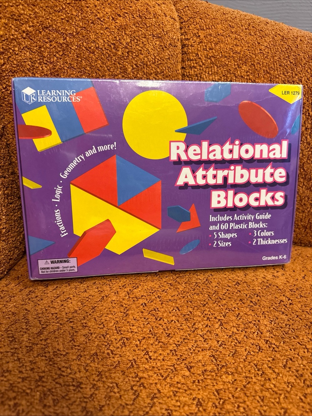 New Learning Resources LER 1279 Relational Attribute Blocks Math Geometry, K-6